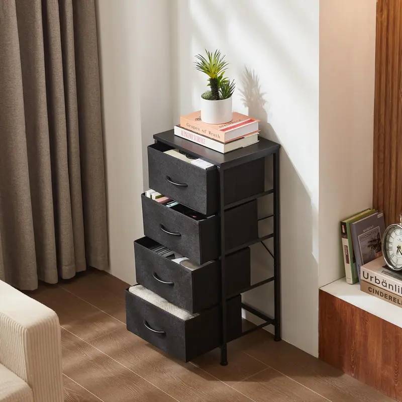 men's size 12 black dress shoes 6 Drawers, Modern Wooden Black Tall Dressers for Bedroom and Closet main image 0