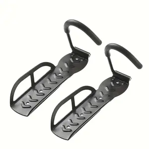 Garage Wall-Mounted Bike Rack Set, Universal Indoor Storage with Rotating Hooks, 2-Piece Bicycle Holder for Home Organization