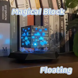 Floating Block Lamp – Levitating LED Night Light for Gaming Room Decor & Gamer Gifts