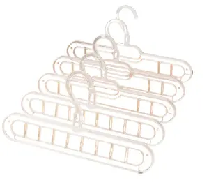 9-Hole Folding Magic Hangers (3/5-Pack). Heavy-duty space-saving storage pro with 360° rotation. Anti-slip & durable for tiny closets and dorms. bedroom house organizers