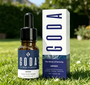 GODA Serenity Unisex Mini Perfume 15ml, Calming Lavender & Chamomile Floral Woody Relaxing Vegan Fragrance