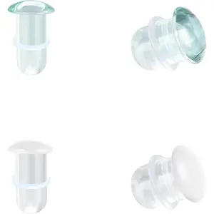 Glass Ear Stretching Kit Single Flare Plugs & Rubber Rings Unique 1mm Increments 3mm-25mm Gradual Sizing Smooth Glass Gauges for Daily Wear Earring Expander Stretcher Piercing Body Jewelry 4Pcs