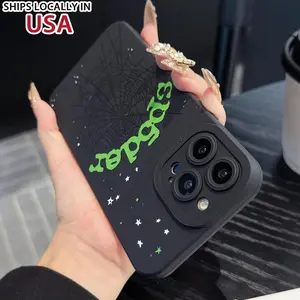 Spider web pattern phone case soft phone case, full body shockproof phone protective cover compatible with iPhone 11 12 13 14 15 Pro Max