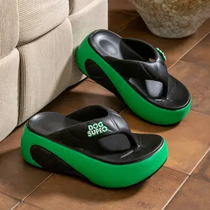 Women's Flip Flops] VMI Women's Flip Flops - Thick Sole Comfortable EVA Material Slippers - Fashionable Indoor Outdoor Beach Slippers - Women Shoes