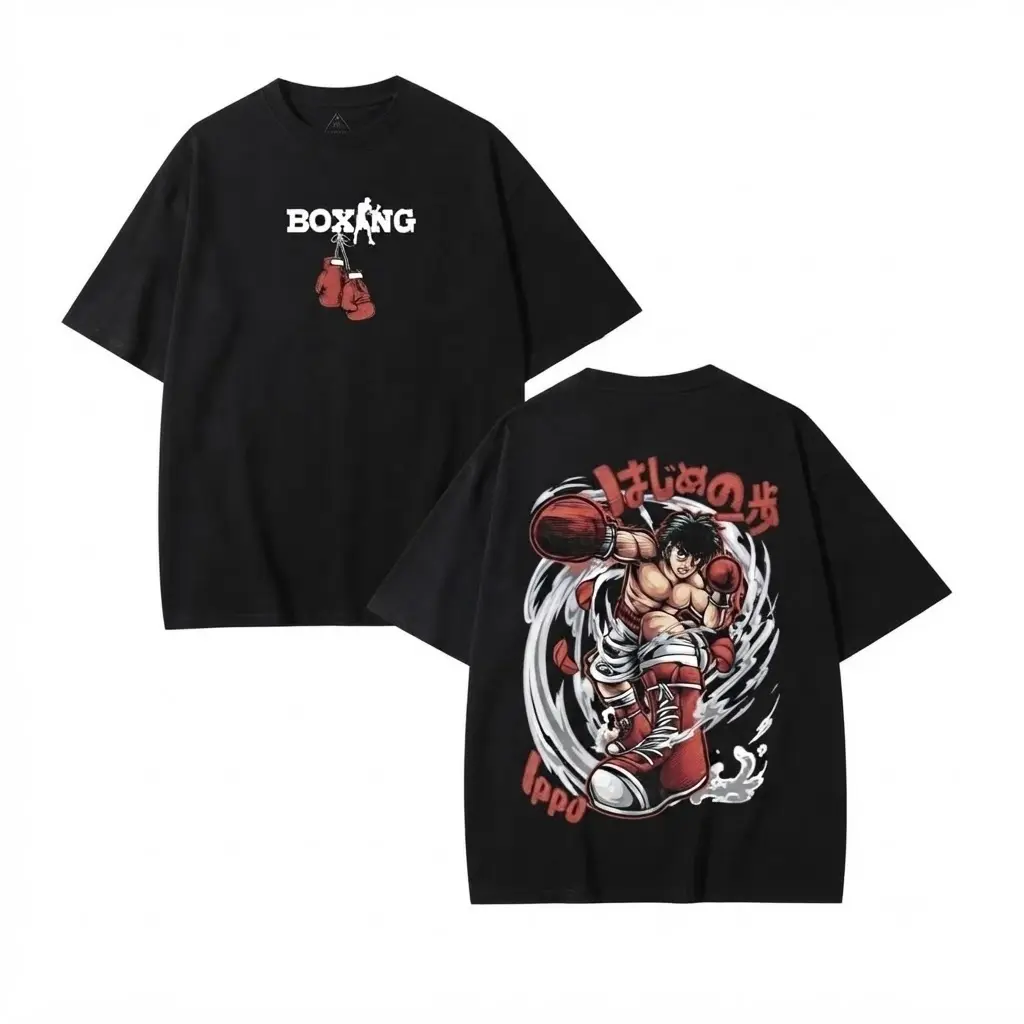 Hajime No Ippo Makunouchi Ippo Anime Graphic Tee Vintage Oversized Streetwear Boxing T-Shirt