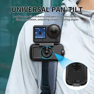 Magnetic Backpack Clip for Dji Action6/5pro/4/3, Rotatable Ball Head Quick Release, Sports Camera Bag Strap Holder