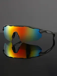 Unisex Simple Style Plain Sports Sunglasses, 1 Pair Windproof Anti-sand Sports Sunglasses, Non-slip Sports Eyewear for Outdoor Cycling Driving Fishing, Sports Goggles