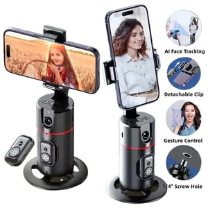 P02   face tracking and recognition shooting, suitable for indoor and outdoor shooting  desktop phone holder wireless connection shooting  desktop gimbal AI automatic Camera Tripod