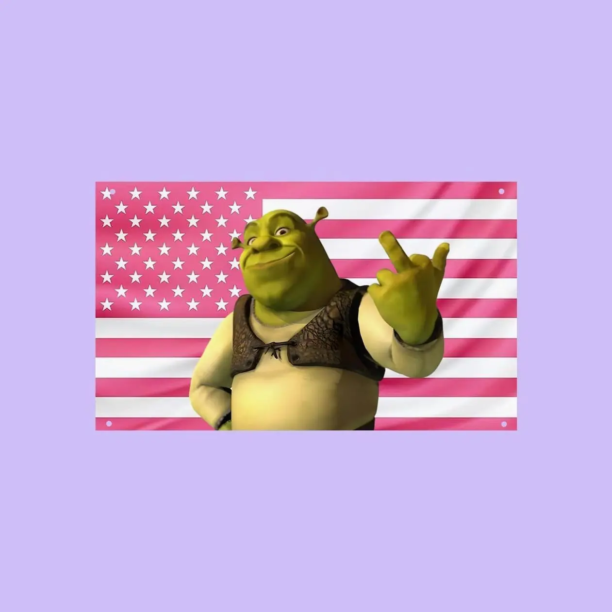 Shrek US Wall Tapestry Flag, DreamWorks Wall Art, Cartoon Bedroom Decor, Movie Fan Banner