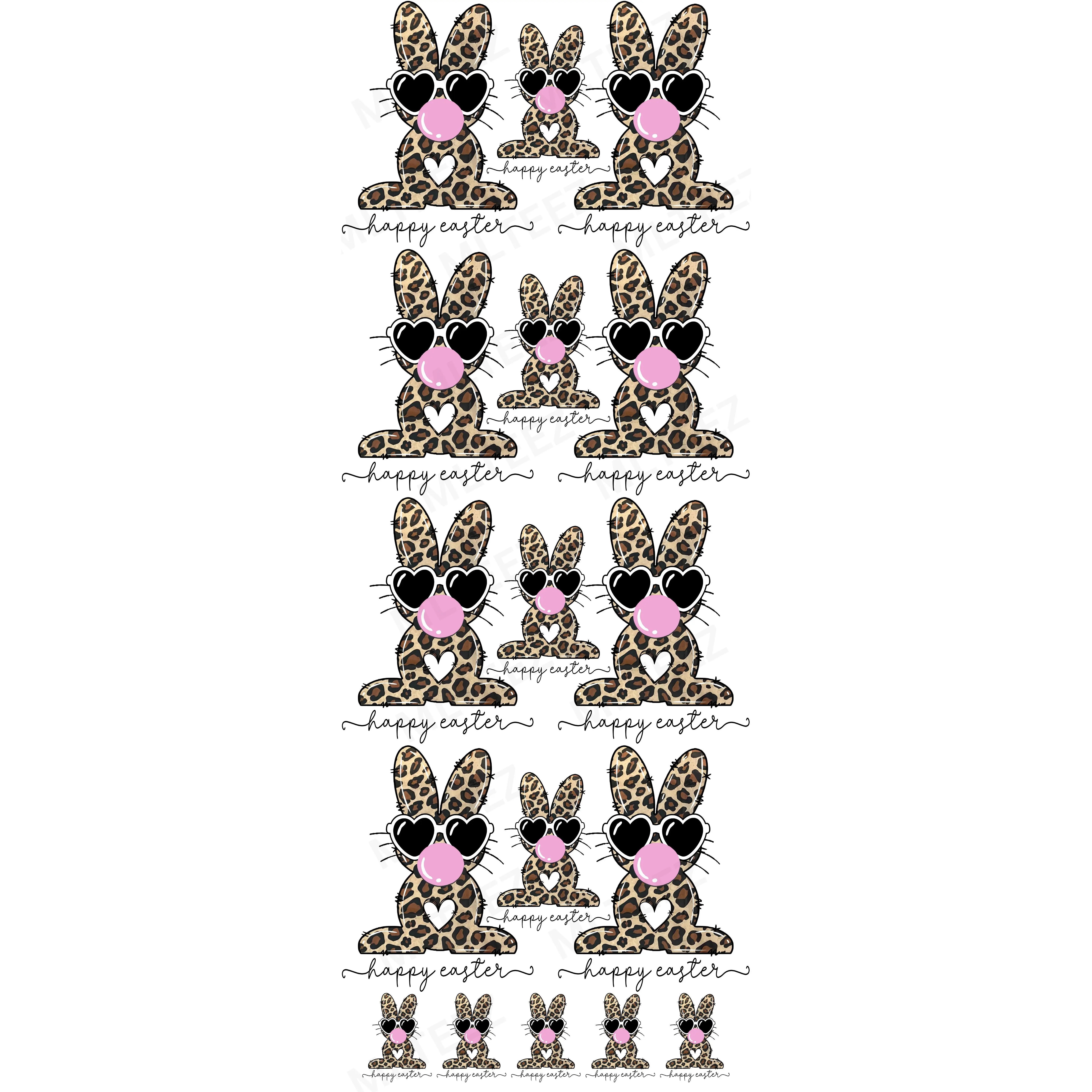 HAPPY EASTER BUNNY PREMADE GANGSHEET  - 22X60 dtf print