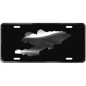 CustoMonsterDesigns Kyrgyzstan Map Heavy Duty Aluminum License Plate
