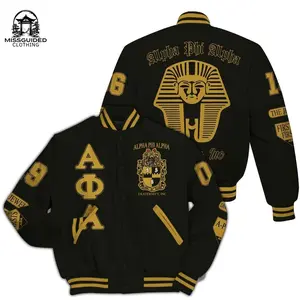 Ireishprint Alpha Phi Alpha Varsity Jacket, Alpha Phi Alpha Fraternity APA Sphinx 1960 All Over Print Letterman Jackets