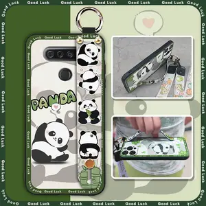 Dirt-resistant Shockproof Phone Case For LG K51/Reflect/L555DL protective Wristband Phone Holder ring Durable Cute Back Cover Waterproof Soft case Anti-knock Silicone Lanyard
