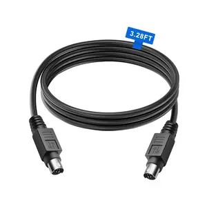 PS/2 Keyboard and Mouse Male to Male Extension Cable, 6 Pin 3.28 Feet PS2 Mouse Keyboard Converter for PC Scanner Speaker DVD Player