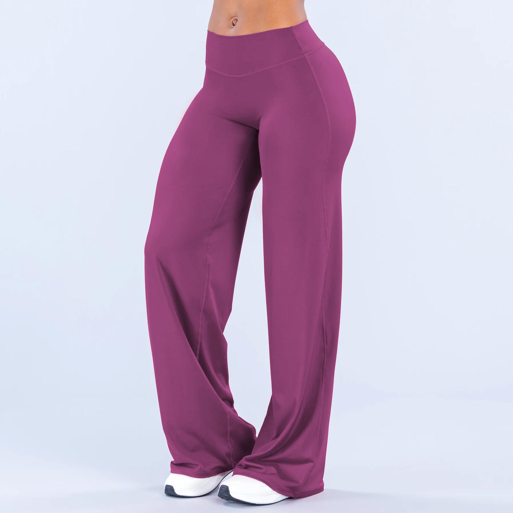 DEEFY Sav Wide Leg Pants High Waisted Flare Yoga Pants Tummy Control Butt Lifting Leggings Workout Gym Athletic Lounge Pants Women Spandex