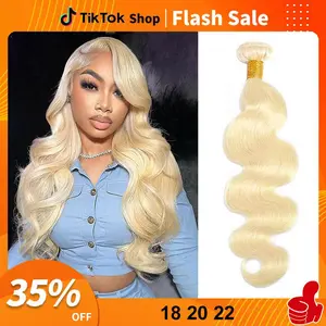 613 Bundles Blonde Bundles Human Hair  613 Body Wave bundles 100% Unprocessed glossy hair bundles 10A Grade Brazilian Virgin Human Hair Bundles 3 Bundle Human Hair hair extensions valentines gifts for gf