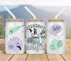 Midnight Margs 16 oz Glass Tumbler Midnight Margs 16 oz Glass Tumbler