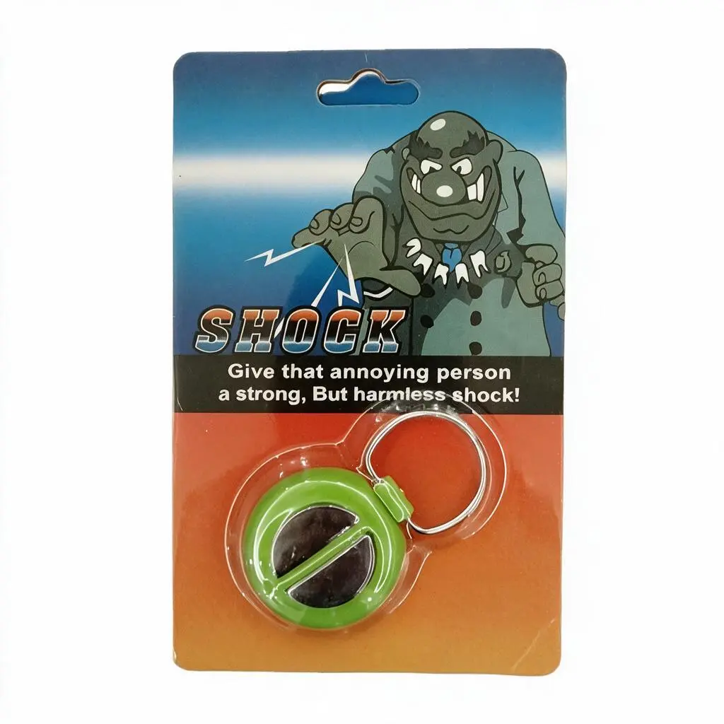 Novelty Hand Buzzer Vibration Gag Toy, Harmless Mini Shock Keychain Prank Gadget, Unisex Toys for Grown Ups for April Fool Party, Birthday Gift