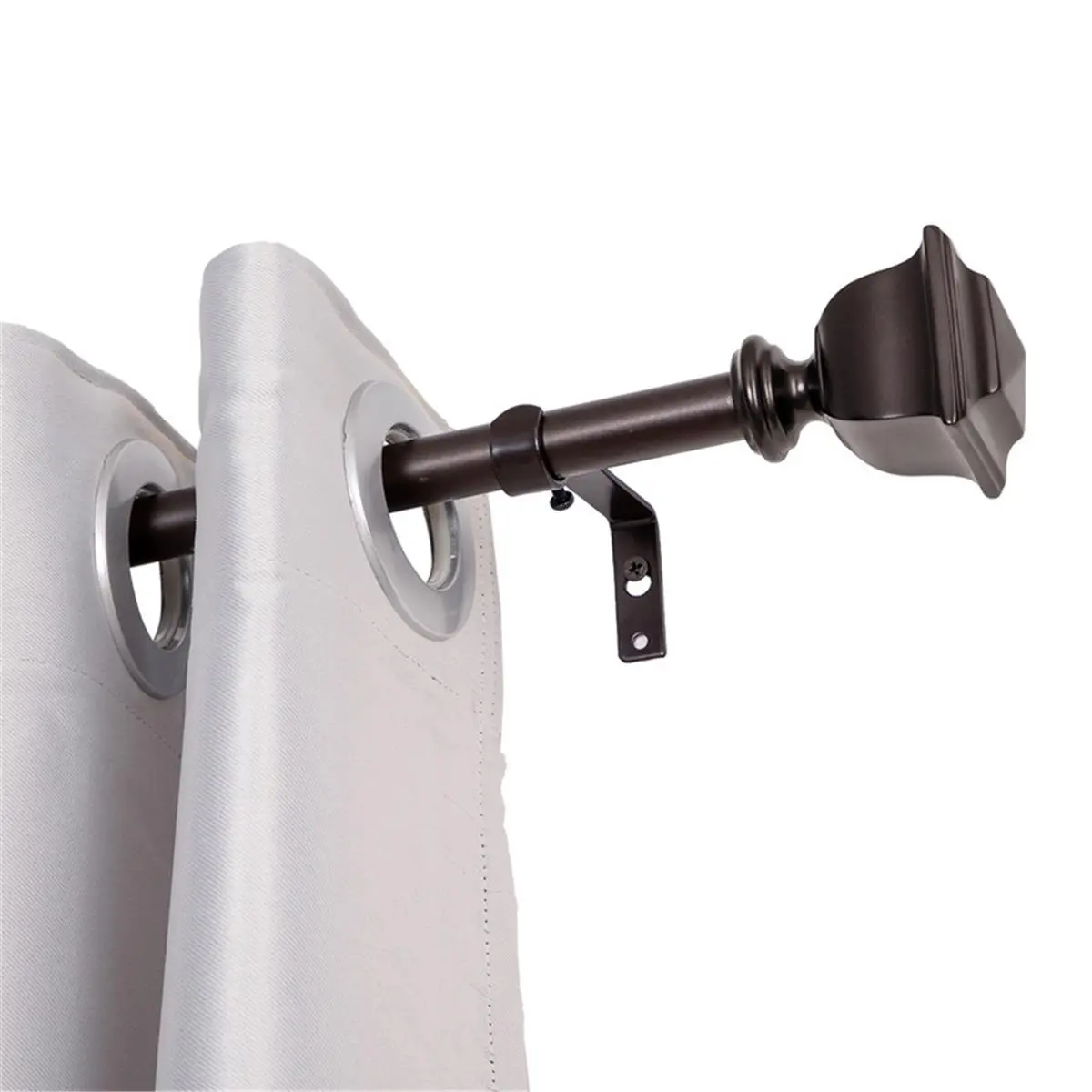 212 MAIN Telescopic Curtain Rod - 3/4 in Wall-Mounted, 48-86 in Adjustable Oil Rubbed Bronze Drapery Pole, Interior Decoration Accessories for Baby & Maternity Spaces, Bedroom