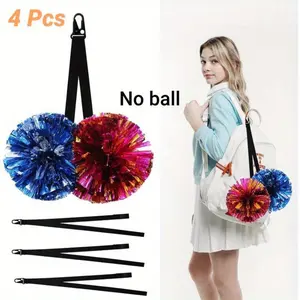 4 Pcs bunny Cheer Bow Holder, Pom Holder for Cheerleading Accessories for Cheerleading Pom Poms, Custom Made pom Holder for Teen Girls Sports