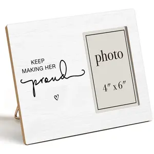 Memorial Picture Frame for Loss of Mom, Sympathy Gifts for Mom & Grandmother, Remembrance Gifts, Thinking of You, Keep Making Her Proud - Wooden 4 x 6 Inch Photo Frame