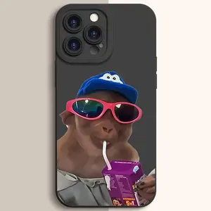 Cute Monkey Pattern Phone Case , TPU Soft Silicone , Fully Protected and Shockproof For iPhone 16 15 15Pro Max 14 14Pro 13 12 11 X 16promax Plus Cool