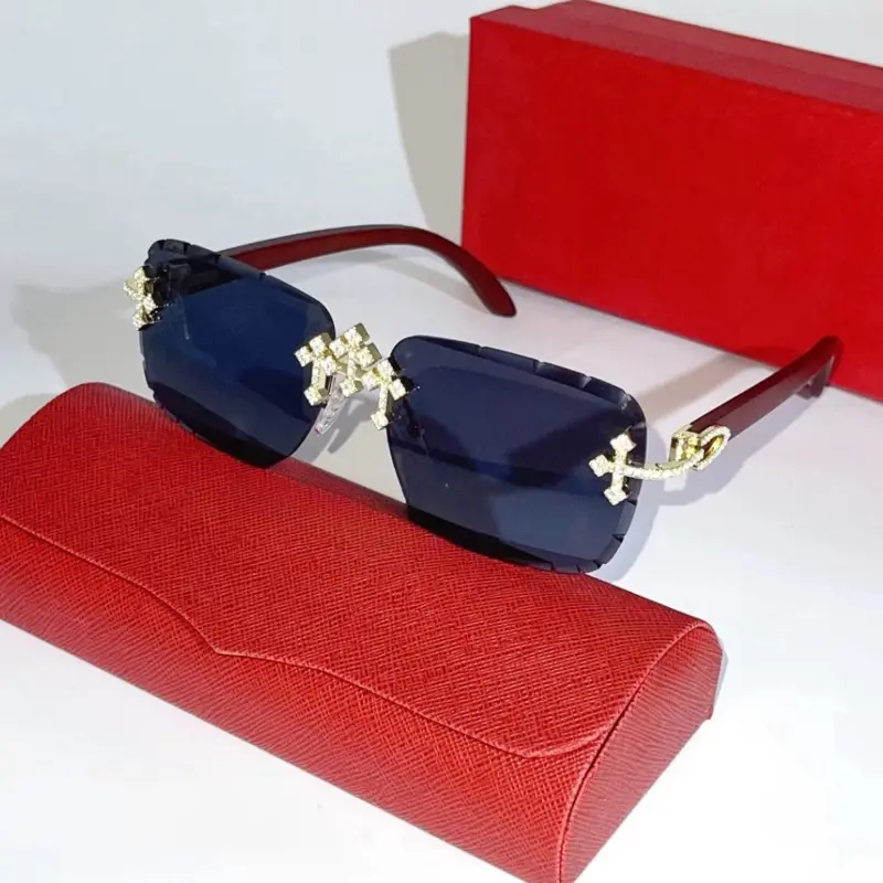 2025 Fashion New Custom Handmade Luxury Frame Diamond Rapper Sunglasses - Shiny Zircon Diamonds, Handcrafted Detail, Black, Limited Styles, Stylish Design