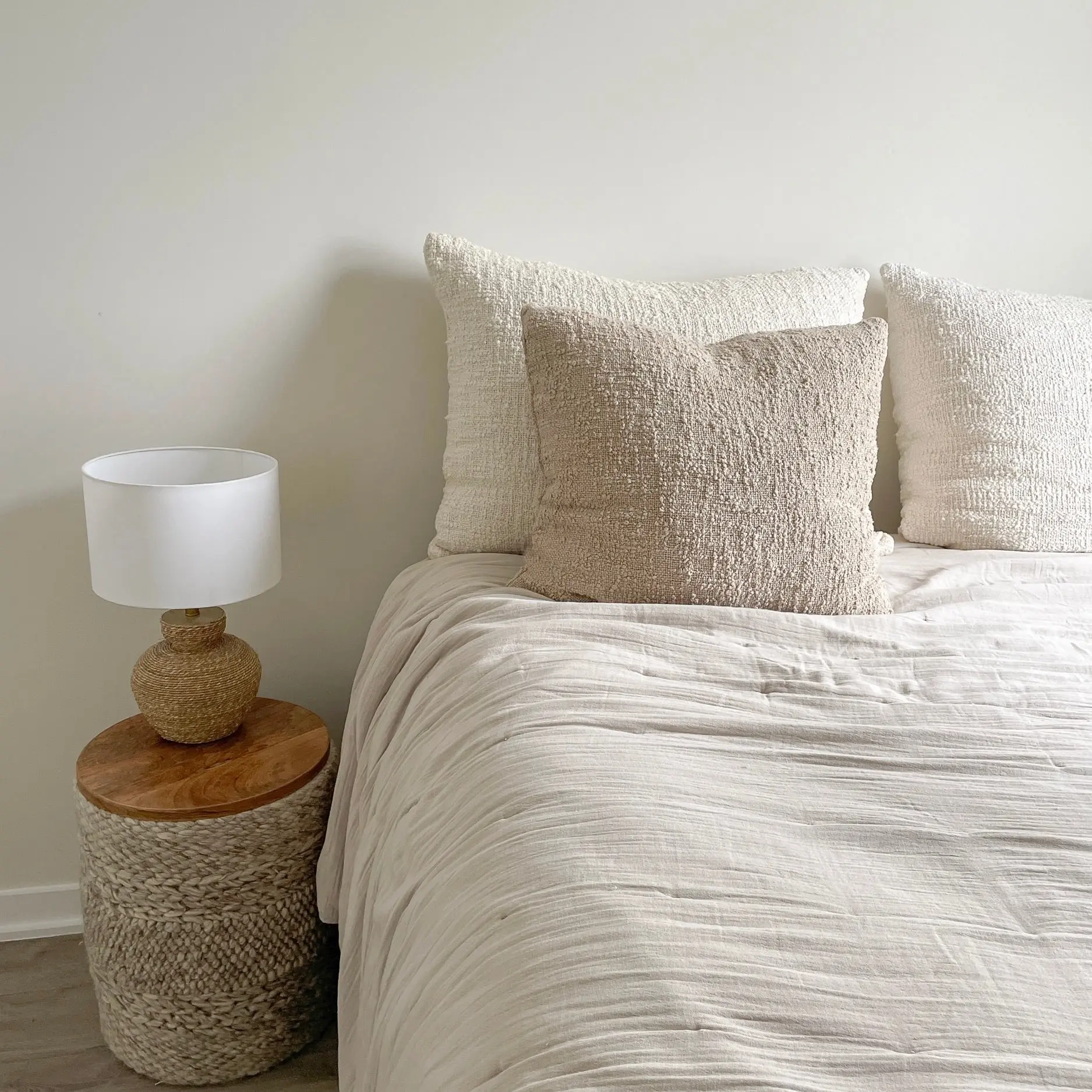 Cozy Boucle Pillow-Beige