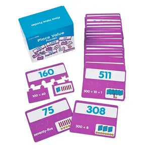 5" x 4" Self-Checking Cardboard Place Value Puzzles - 30 Pc.
