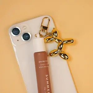 Lip Gloss Keychain Compatible for Summer Fridays 0.5 Oz Lip Balm, Lip gloss Cap and Charm Set