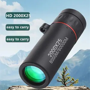 HD 2000x25 Mini Monocular Telescope, Outdoor Camping Hunting Birdwatching, Portable High Clarity Optics