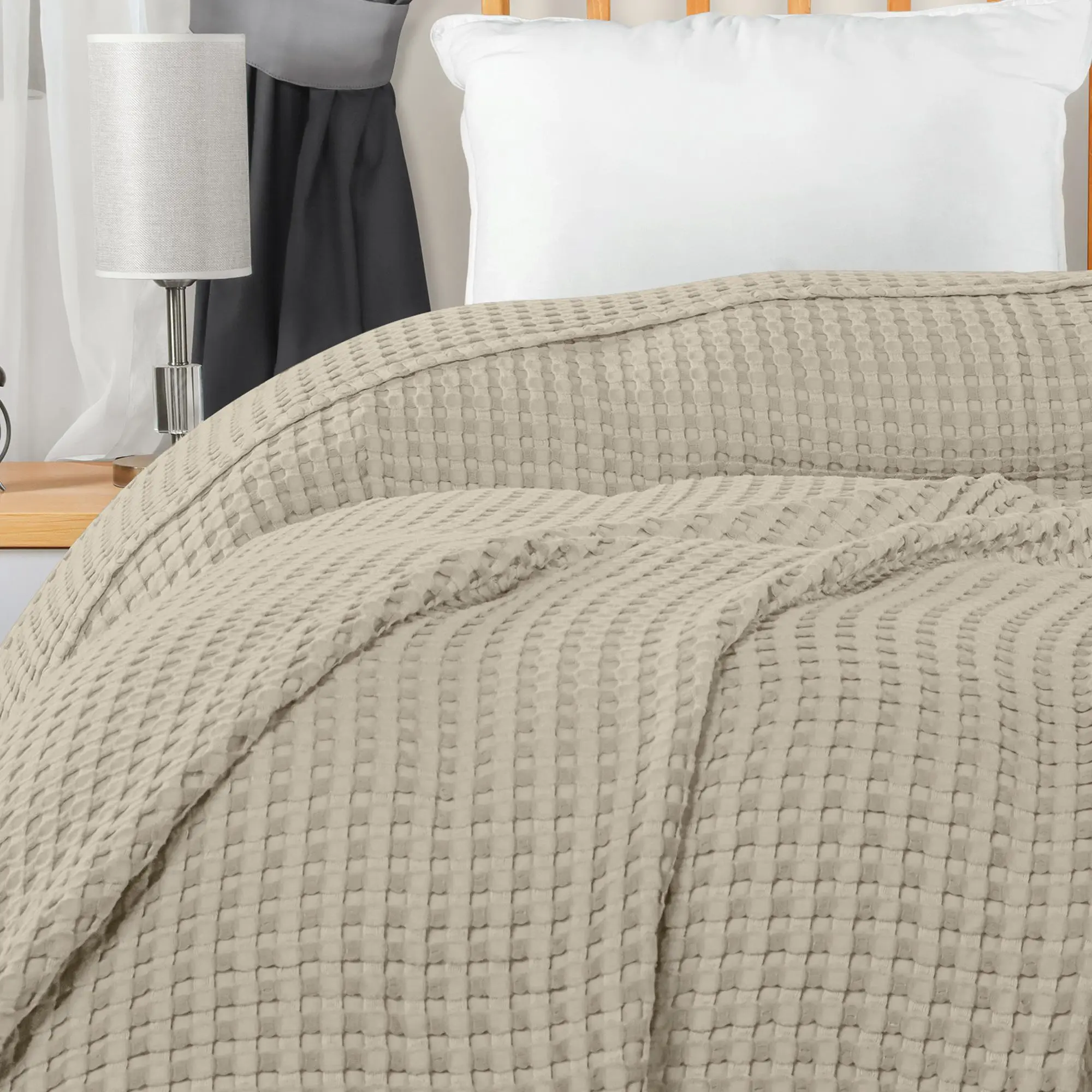 Utopia Bedding Modern Cotton Waffle Weave Throw Blanket - Lightweight, Breathable, Multi Purpose Bedding Throw - Comfortable Soft Blanket for Couch, Homegoods, Bedding Throws, Multi Purpose Blanket