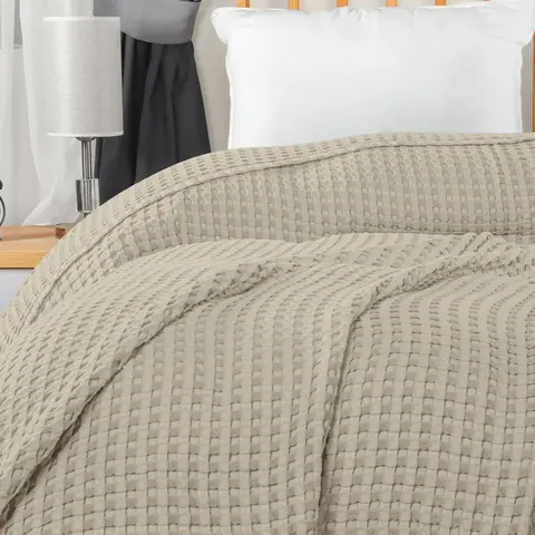 Utopia Bedding Modern Cotton Waffle Weave Throw Blanket - Lightweight, Breathable, Cozy Bedding Throw with Minimal Texture, Clean Style - Cozy & Comfy Couch-Ready Blanket for Aesthetic Home Decor