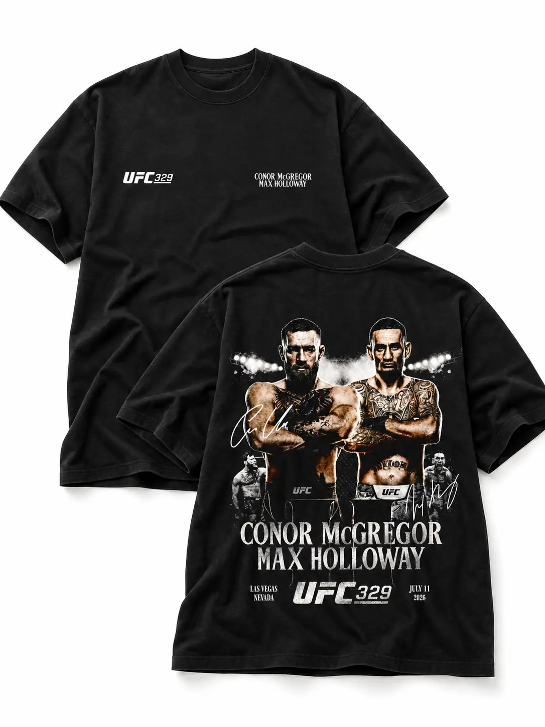 Men's Shortsleeve Cotton T-Shirt, Casual Streetwear Top with a Minimalist Printed MMA Fight Graphic, Menswear