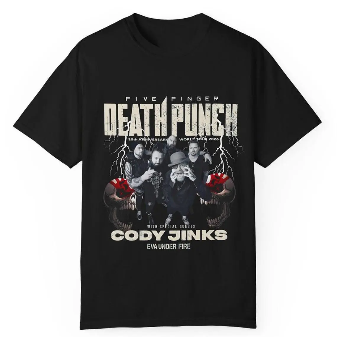 Five Finger Death Punch Concert Graphic Tee, Vintage Heavy Metal T-Shirt, Rock Fan Apparel, Unisex Gift T073108