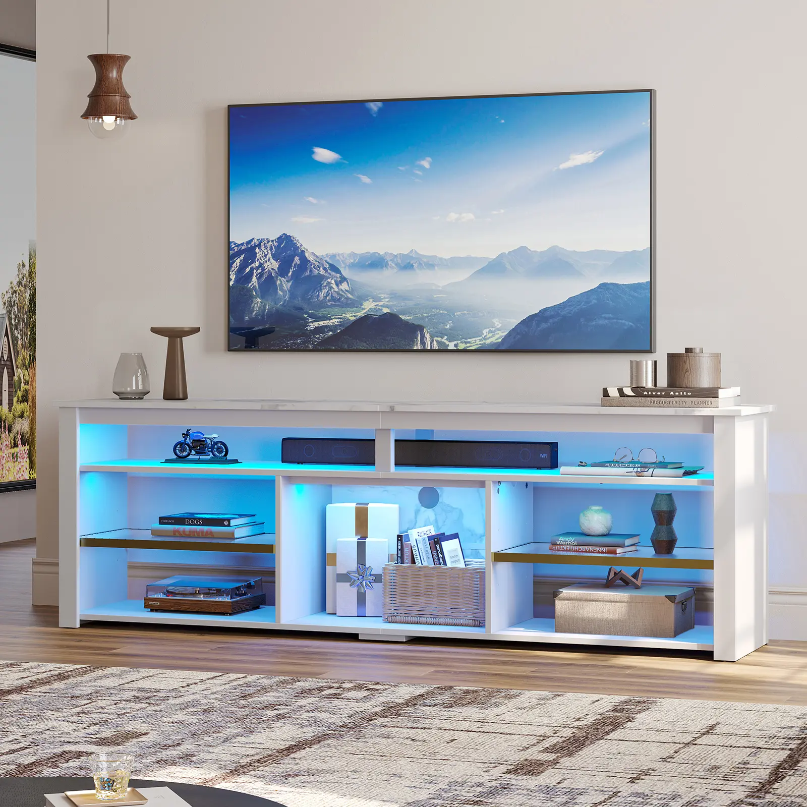70 inch-White Marble