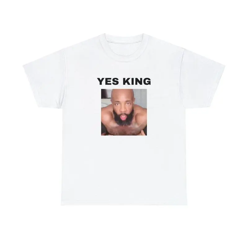 Yes King Funny T-Shirt - 100% Cotton Casual Fit, Customizable Sizes, Available in Various Colors, Eco-Friendly Materials