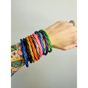 Gel Tube Braided Bangle- B02