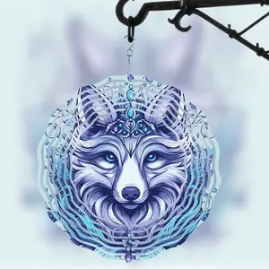 Fox Design Wind Spinner, Metal Wind Spinner, Indoor & Outdoor Decoration for All Seasons & Holidays, Garden Supplies