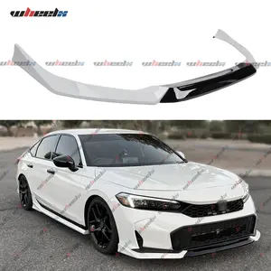 For 2025-2026 Honda Civic Sedan/Hatchback (Not for Type-R)| Yofer V3 3-Piece Black-White 2-Tone Front Bumper Lip Splitter Kit🔥#Valentines Gift#HondaCivic#YoferV3