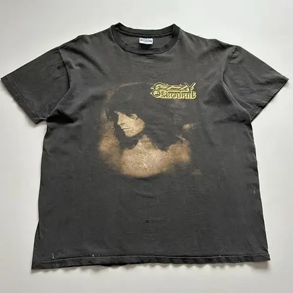 Vintage Ozzy Osbourne T Shirt Mens XL 90s Hanes Faded Black Theatre Madness Tour Vintage y2k 90s Style Unisex Tee, Retro Music Fan Gifts