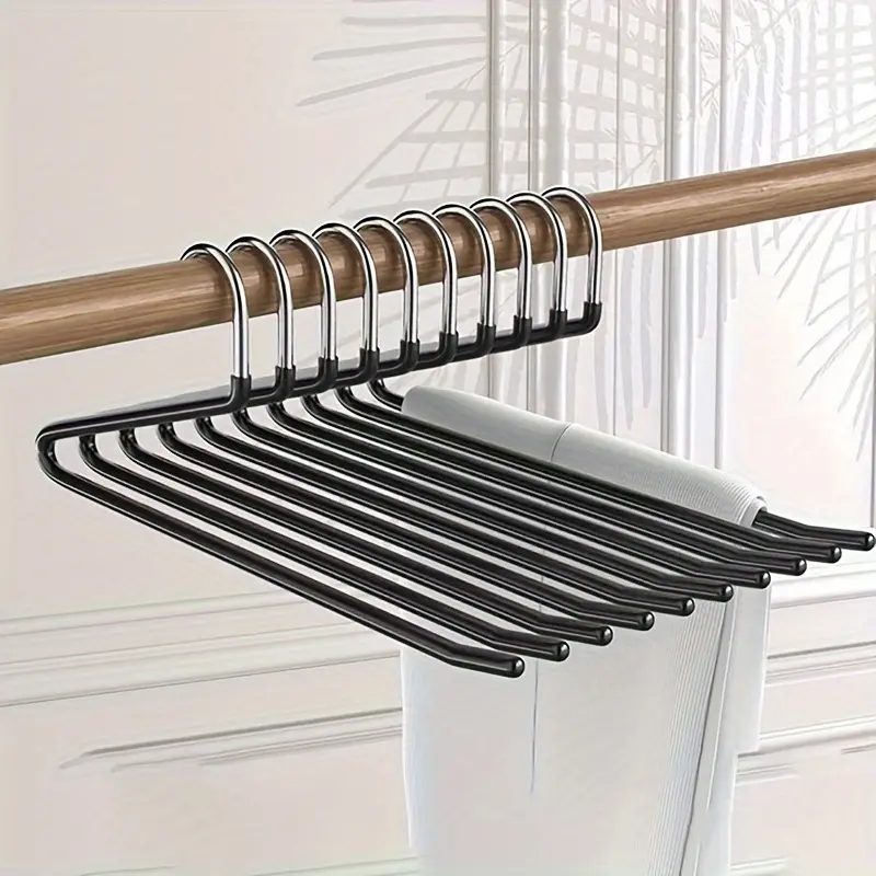 Space-Saving Z-Shaped Pants Rack, Durable Metal Material, Multi-Functional Pant Storage Home Organizer, Clothing Store Display Hanger