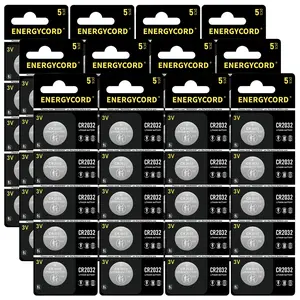 ENERGYCORD CR2032 Battery 60-Pack 3V Lithium Button Cell Long Lasting Leak-Free High Capacity for Watches Calculators Medical Devices