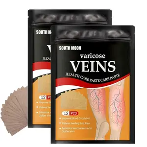 Varicose Vein Care -12pcs, Leg Pain Relief Patch for Varicose Veins, Blood Clots, Protrusion Cold Compress Venous Health, Herbal Skin Care for Legs & Feet