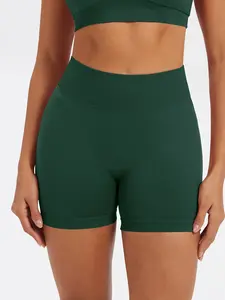 Women's High Waist Seamless Athletic Yoga Shorts, Tight-Fitting Workout Running Pants, Outerwear Sports Fitness Bottoms for Women