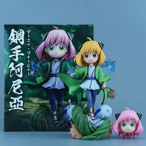 Anya Forger Spy X Family Cosplay Tsunade Naruto 2 Head Gk Collectible Figure Toy Decor, Anime Character Statue Collection