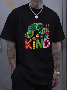 "Be Kind" Hungry Caterpillar T-Shirt 100% Cotton Colorful Kids Family Tee Back to School Kindness Gift Menswear Top Streetwear Tshirt