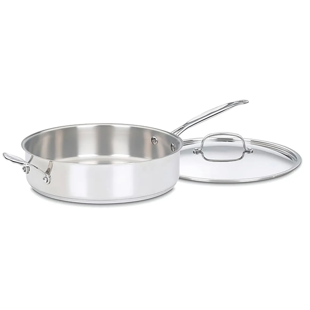 Cuisinart Chef's Classic Stainless Steel 5.5 Qt. Saute Pan with Lid, Silver (73330HP1)