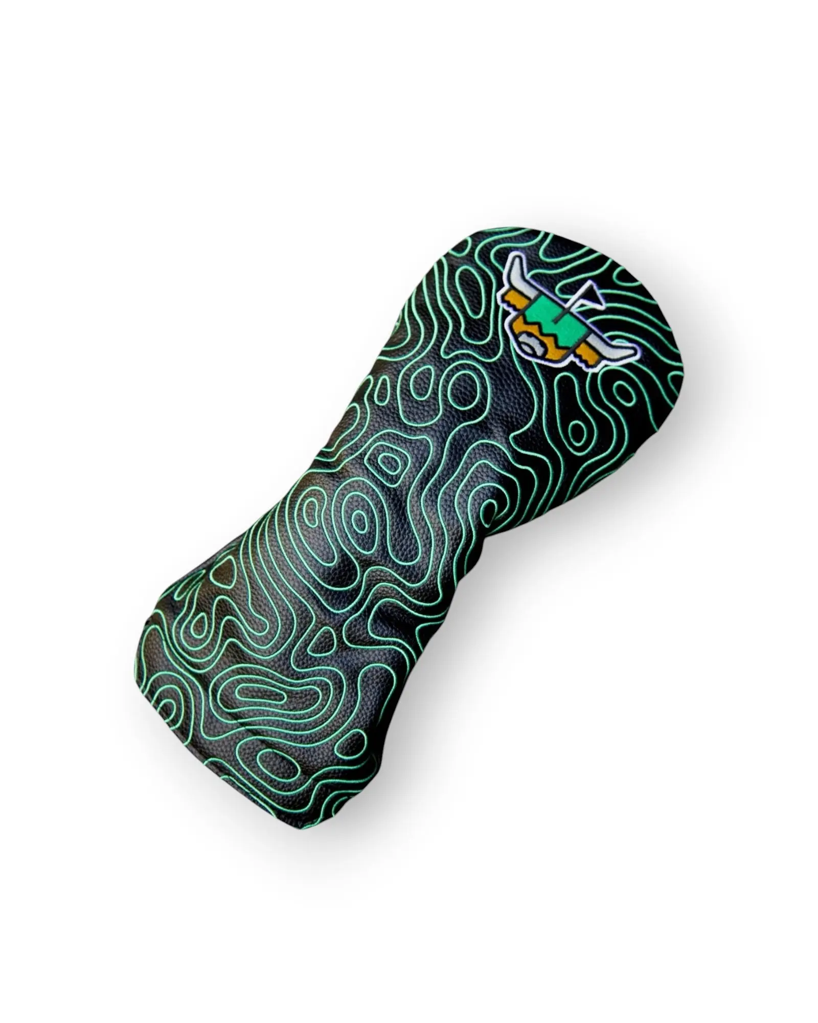 Midnight Golf Driver Cover - Terrain Golf Headcover with Topographic Pattern