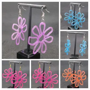 Neon Flower Earrings